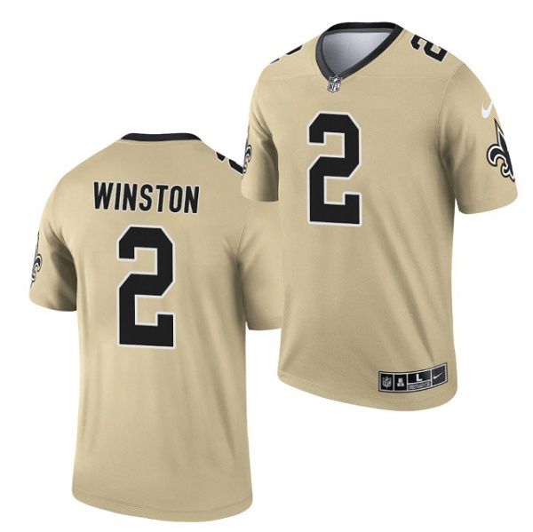 Men New Orleans Saints #2 Jameis Winston Nike Gold Inverted Legend NFL Jersey->new orleans saints->NFL Jersey